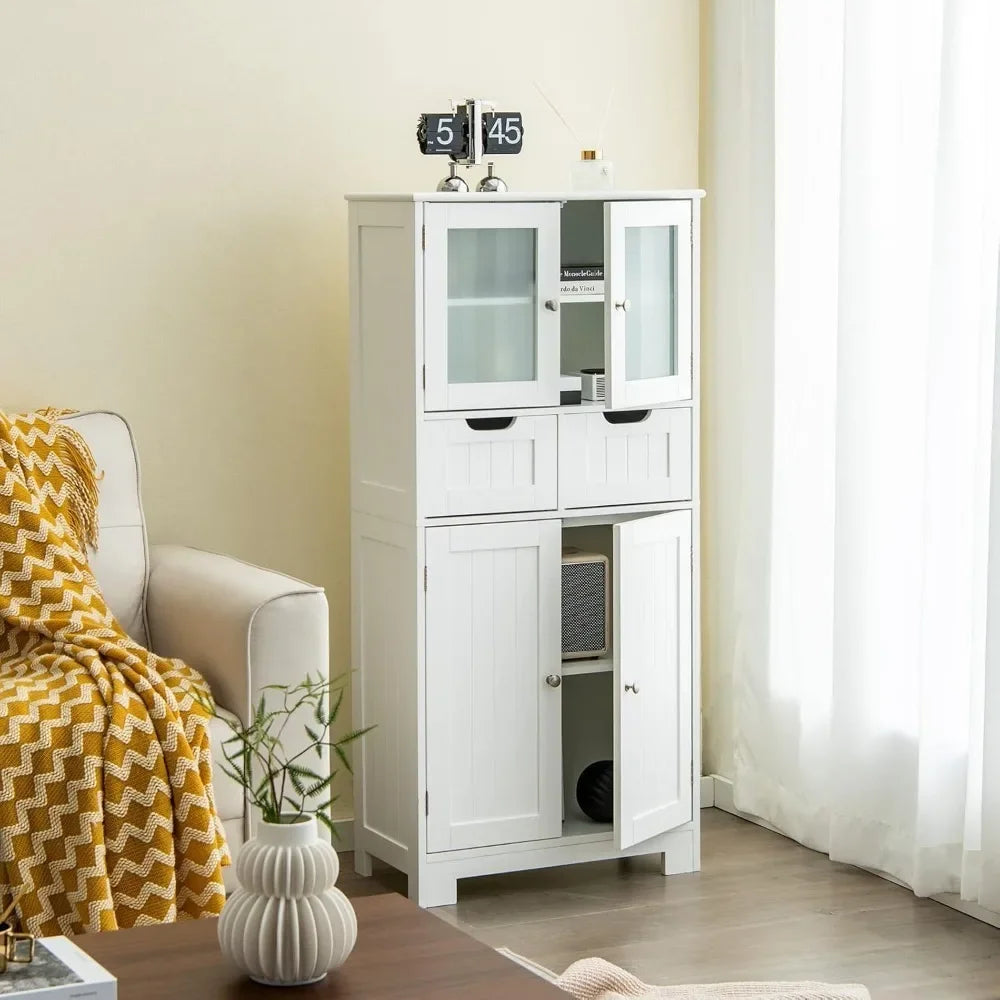 Floor Storage Cabinet, Tall Storage Organizer