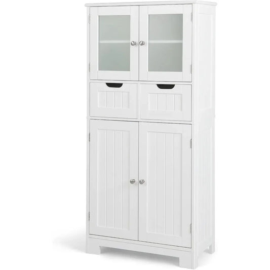 Floor Storage Cabinet, Tall Storage Organizer