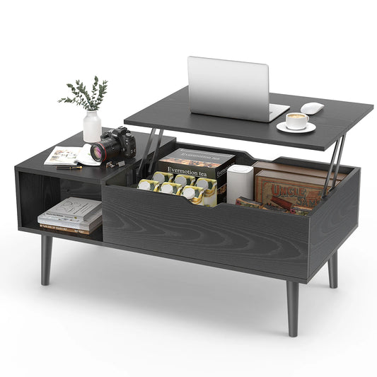 Lift Top Coffee Tables 39.37"x19.7" Desk Tea Wood