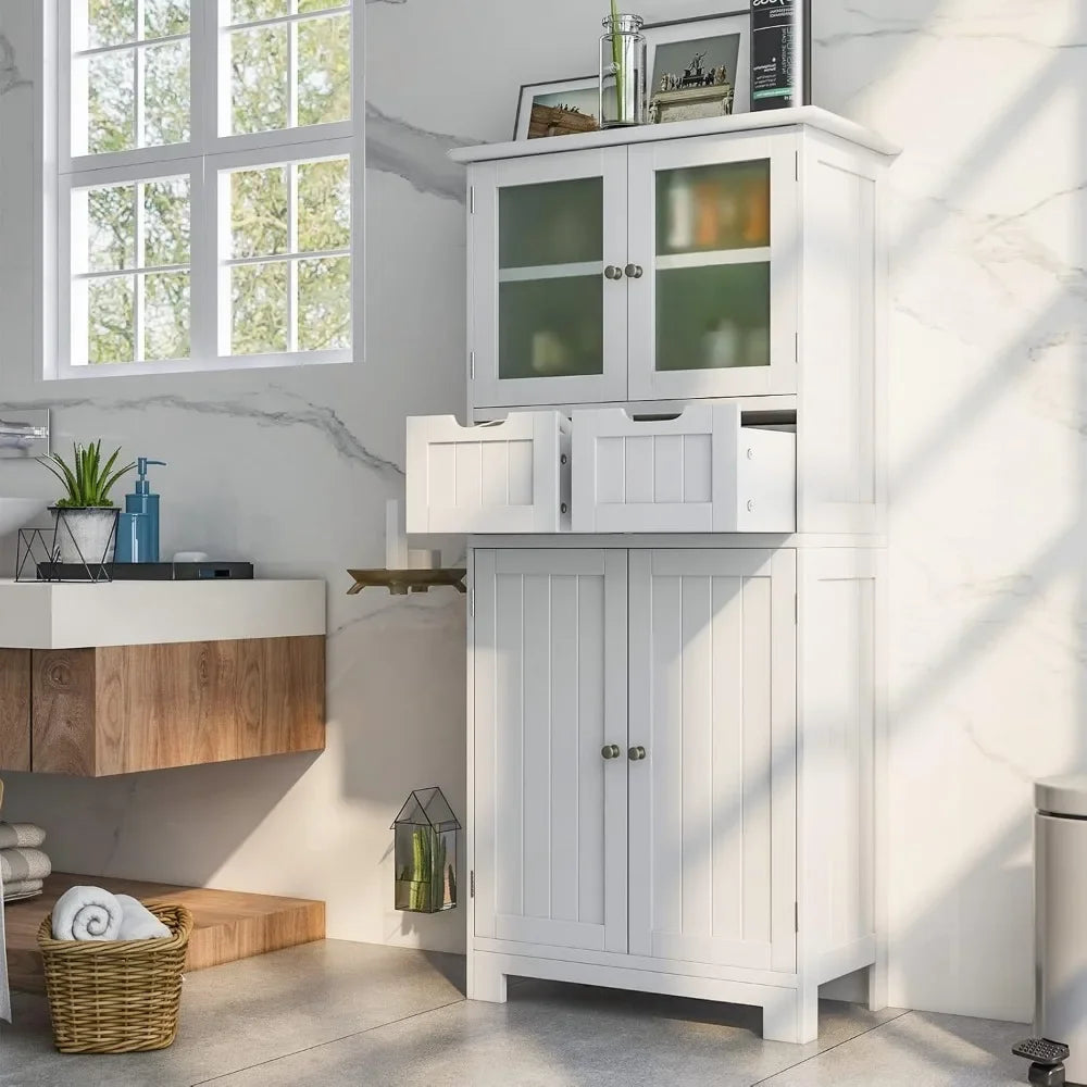 Floor Storage Cabinet, Tall Storage Organizer